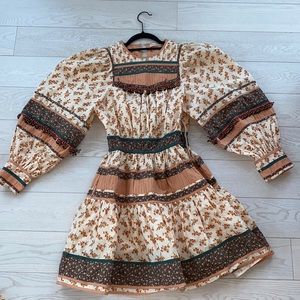 new Ulla Johnson Beaded Long Sleeve Mini Dress